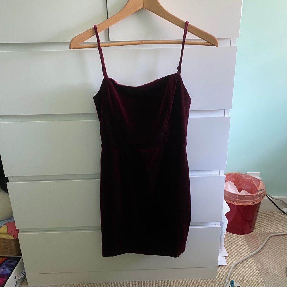 Urban Outfitters Bodycon Velvet Strappy Dress